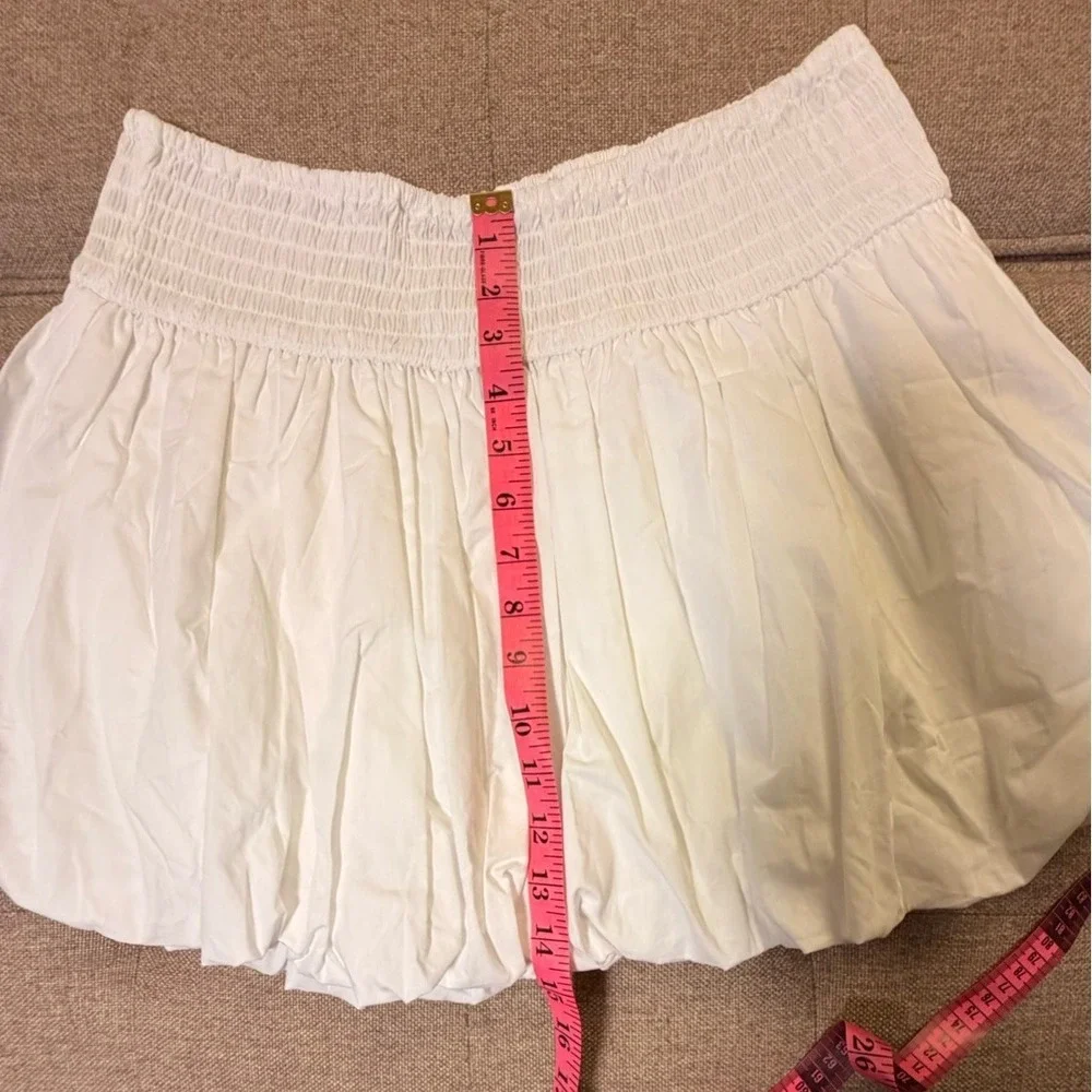 Torn by Ronny Kobo Florence Bubble Mini Skirt White Cotton NWT‎ Medium
